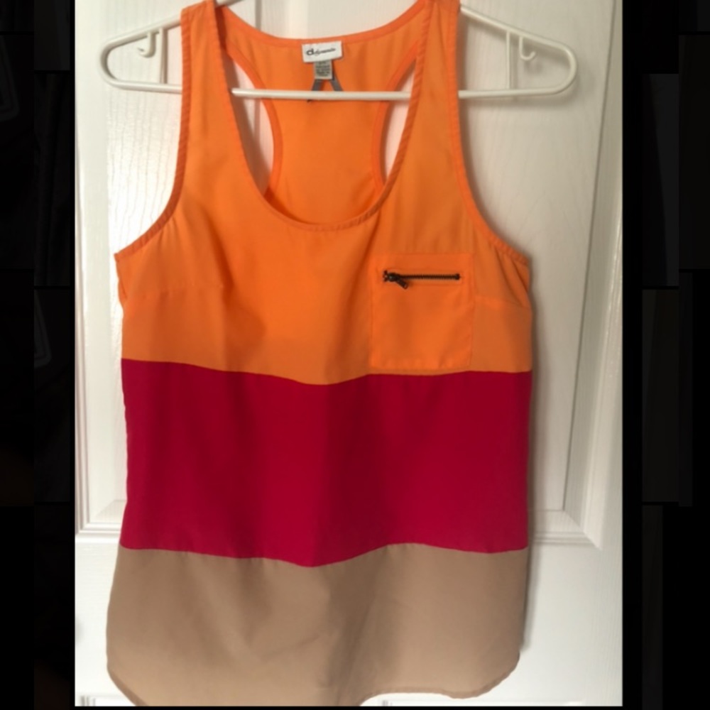 2/$15🌟 Dynamite Tri-Colour Racerback Tank Top